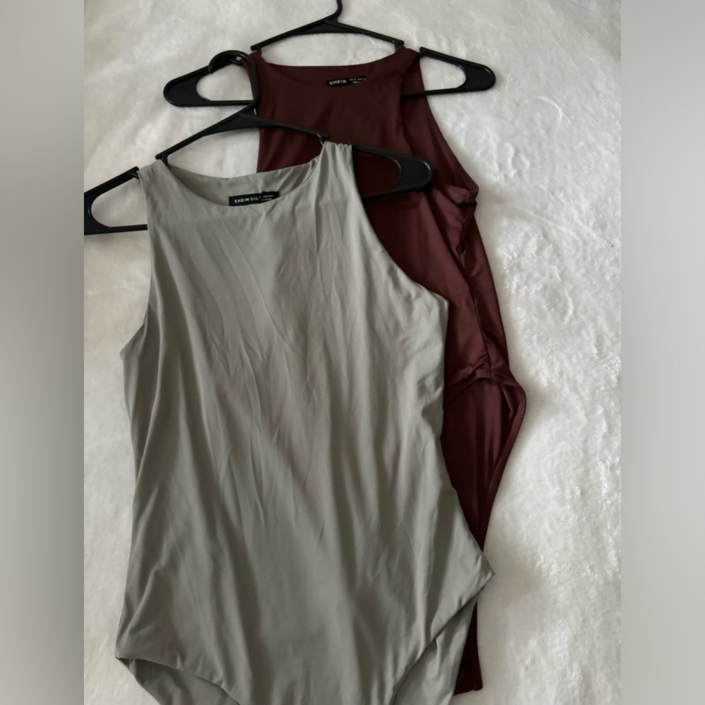 Army green + brown bodysuits (7$ each) buy separately or together